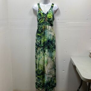 W by Worth Tropical Rainforest Maxi Dress Size 6